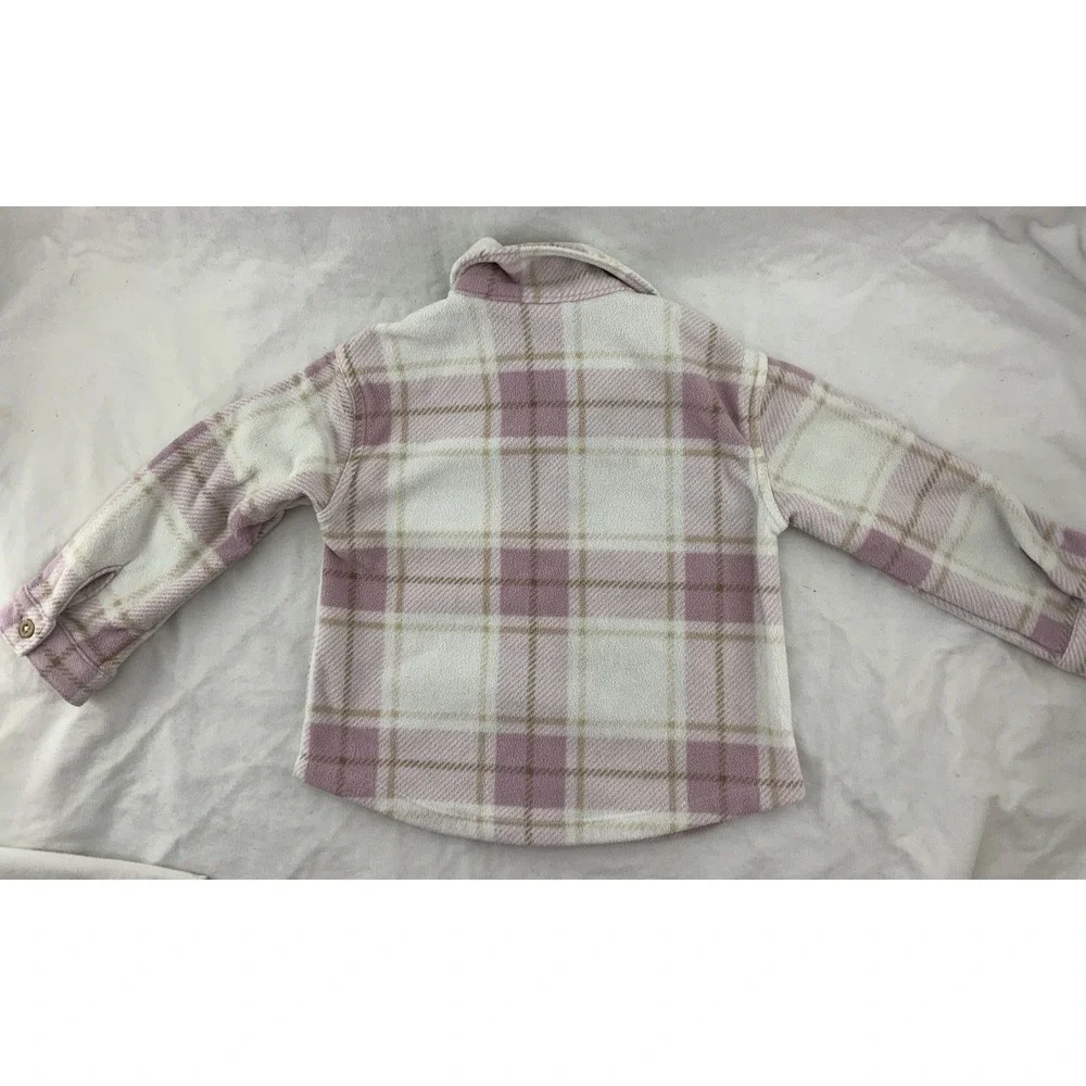 Carter's Toddler Girl Size 2T Pink‎ Plaid Flannel Button Up Shirt